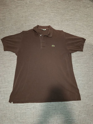 Lacoste μπλουζάκι πόλο για άνδρες σε καφέ, μέγεθος M