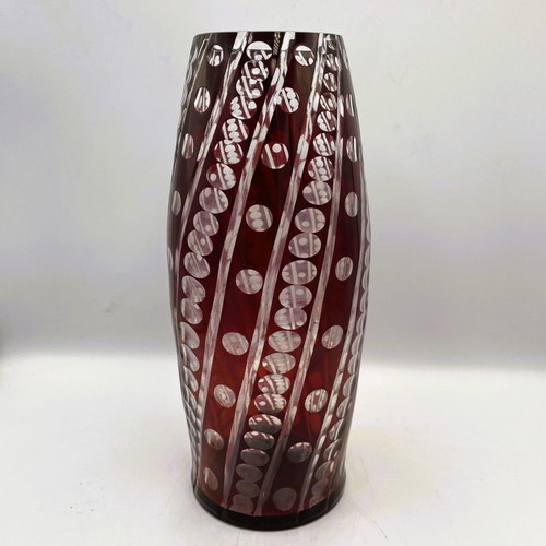 Art Nouveau glass vase ruby like new, 1885-1920