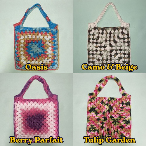 Handmade Crochet Mini Tote Bag made to order, cotton blend