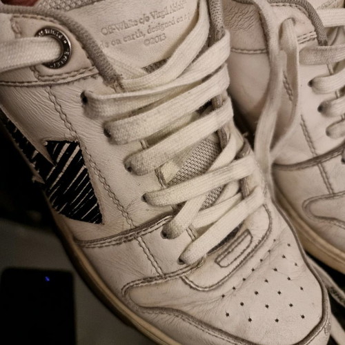Off-white sneakers used, size 40, white