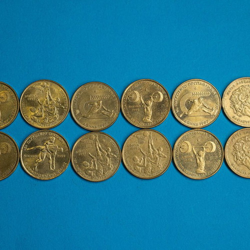 100 Drachma Coins new, set of 12