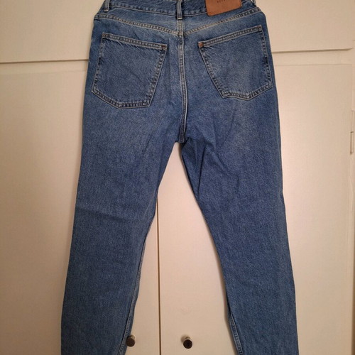 H&M women's jeans used, high waist with rips