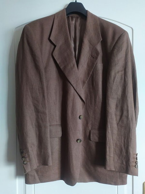 Мъжко ленено сако Artisti Italiani размер medium кафяво като ново