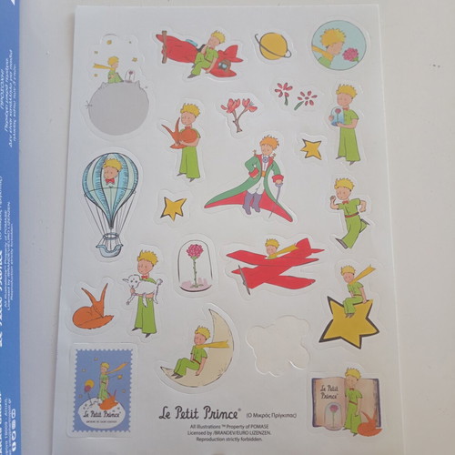 Little Prince activity suitcase with book, board game, stickers, crayons