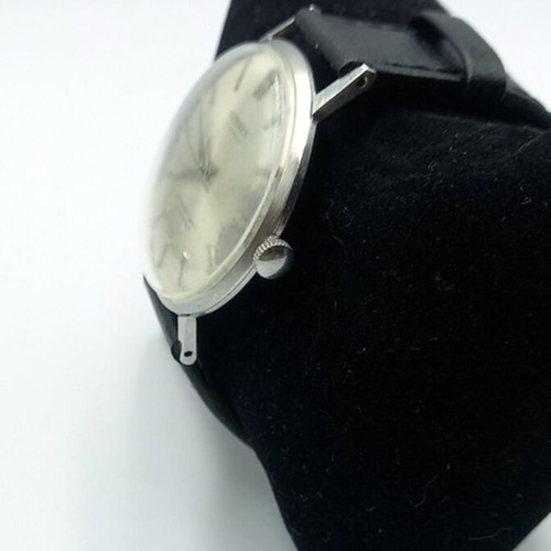 Citizen vintage wristwatch used, manual winding, black and silver