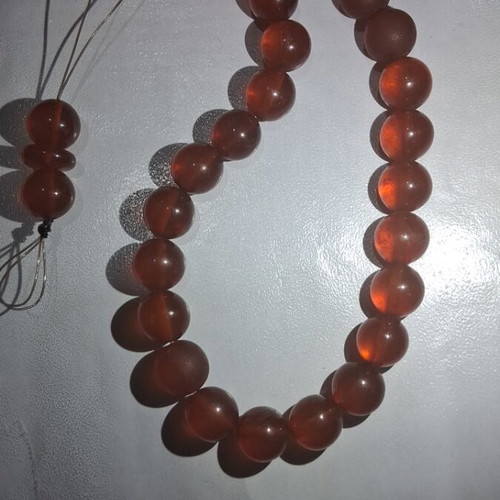 Amber worry beads like new, handmade with 27 round beads
