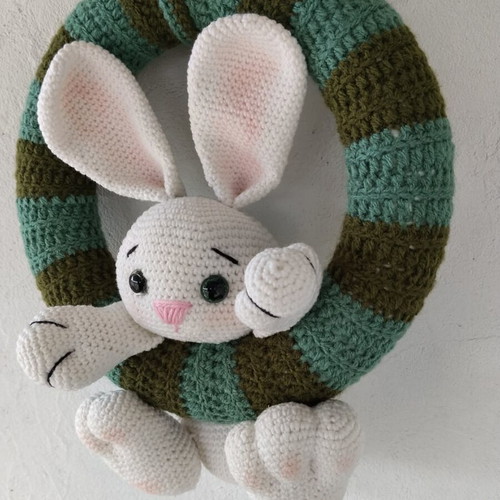 Handmade Easter wreath bunny new