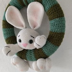 Handmade Easter wreath bunny new