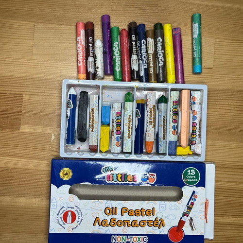 Set of used pencils, Faber Castell and Giotto colored pencils and more