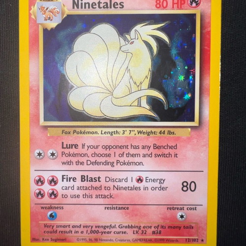 Ninetales Base Set Holo 1999 used card