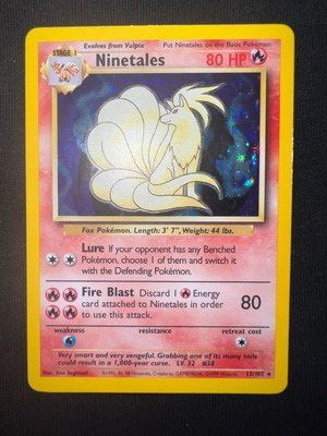 Ninetales Base Set Holo 1999 used card