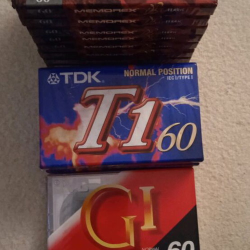 Audio cassettes new, sealed, pack of 13 pieces