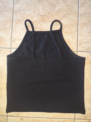 Bershka black tank top used, size M