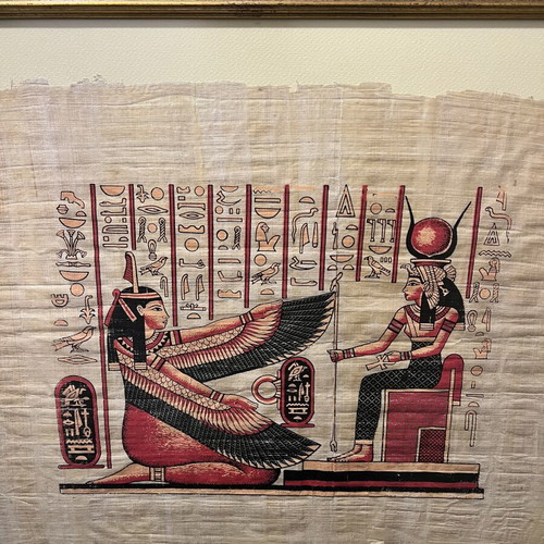 Papyrus from Egypt used, framed artwork
