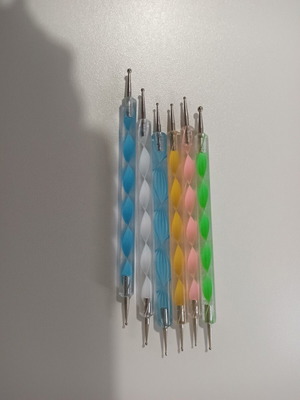 Nail tools set 6 pieces, multicolored