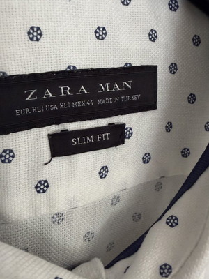 Zara Shirt XL Slim Fit Luxury Cotton Like New White
