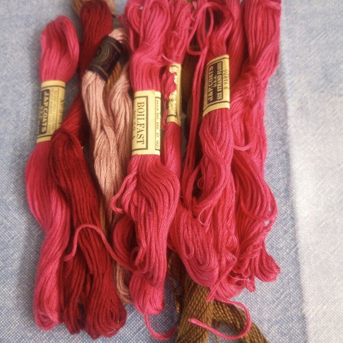 Vintage embroidery floss set of 88 pieces DMC Mouliné and more, like new