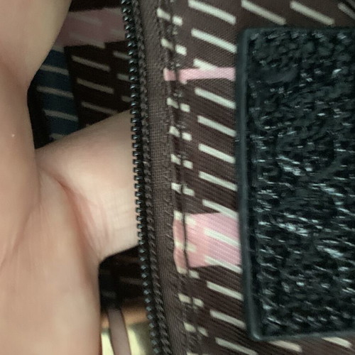 Doca black shoulder bag like new with fringes