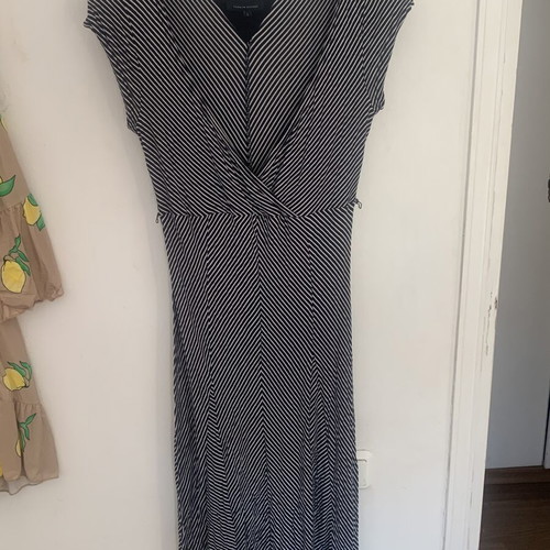 Tommy Hilfiger dress L like new, dark blue with white stripes