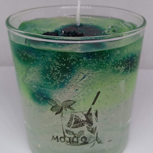 Mojito handmade candle with mojito scent, 380 ml glass