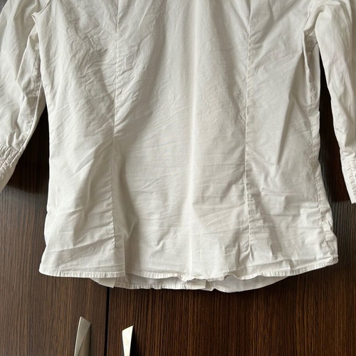 HARLEY-DAVIDSON, No, L, women's shirt, white elastic fabric, three-quarter sleeve.