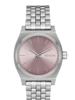 Nixon watch new in box silver with pink
