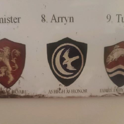 Game of Thrones canvas new with Westeros houses and mottos