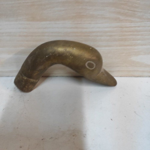 Vintage brass cane handle used, decorative walking stick handle