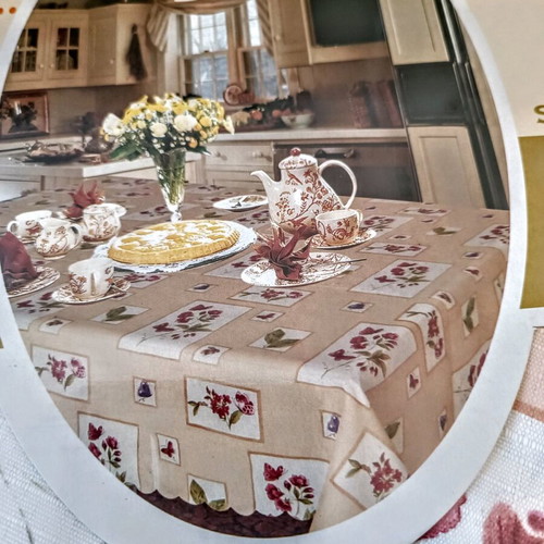 Tablecloths new, set of two, 135x180cm, 100% polyester, summer colors