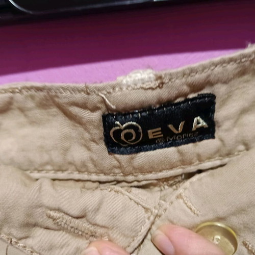 Eva skirt size S cotton with side slits and pockets like new, beige