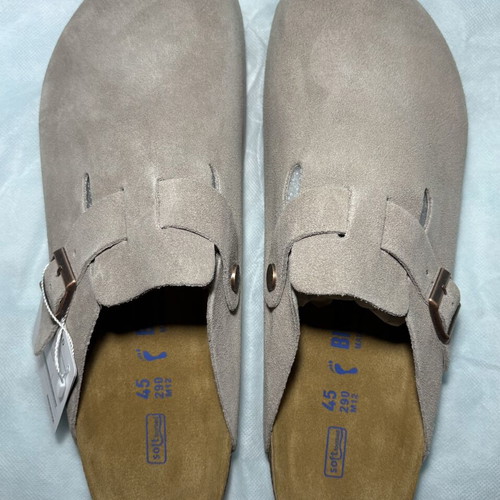 Birkenstock Boston BS Gray Suede Clogs brand new with tags