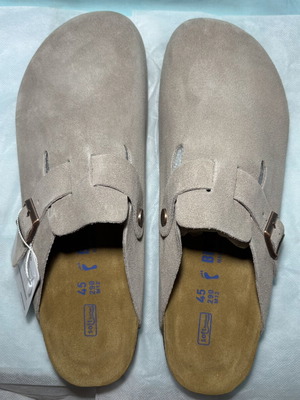 Birkenstock Boston BS Gray Suede Clogs brand new with tags