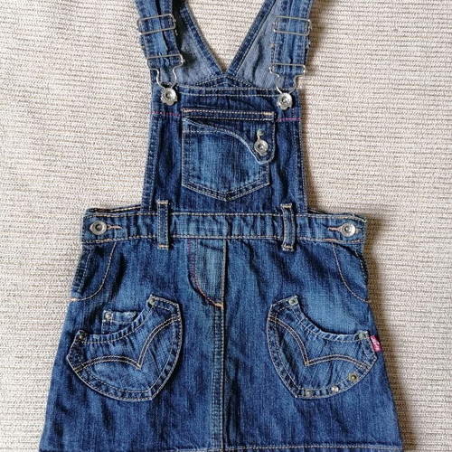 Levi’s denim dungaree dress for 2-year-old girl