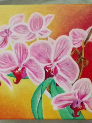 Original hand-painted canvas painting by Milen Zanev, 20x20 cm