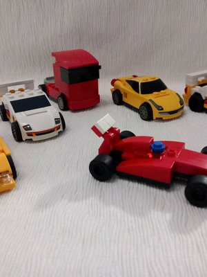 Lego Shell V Power cars used, set of 6 pieces