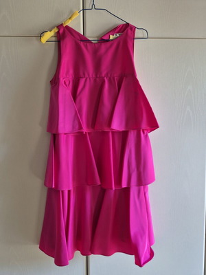 Zara dress with frill, like new, pink