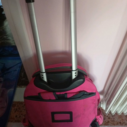 Polo Glow Girl school trolley bag used, fuchsia color