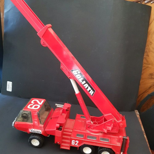 Goliath collectible fire truck toy used, French with folding ladder
