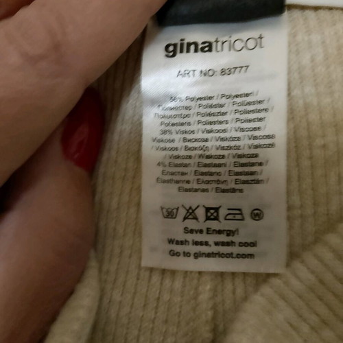Gina Tricot rib skirt medium, like new, beige