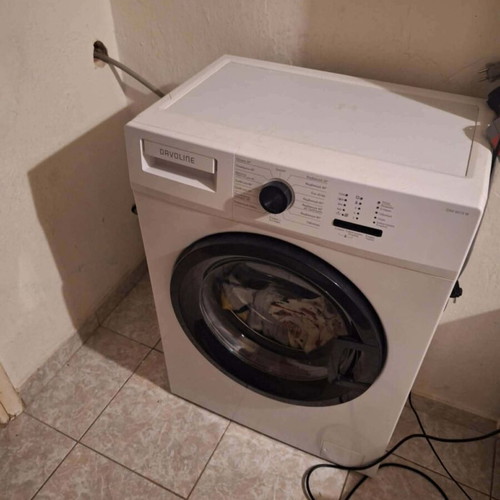 Davoline fridge with freezer and washing machine set