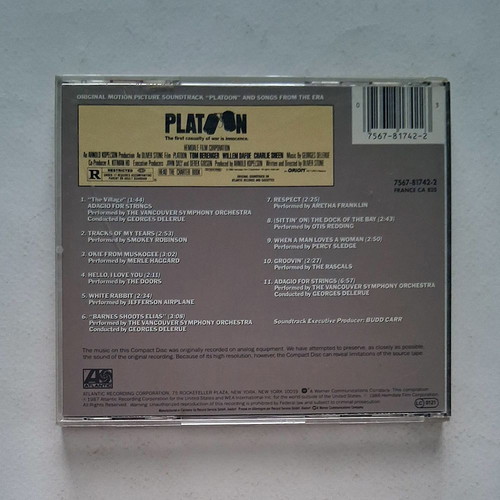 Platoon soundtrack and songs from the era CD used, rock