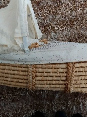 Bamboo bassinet used for baby