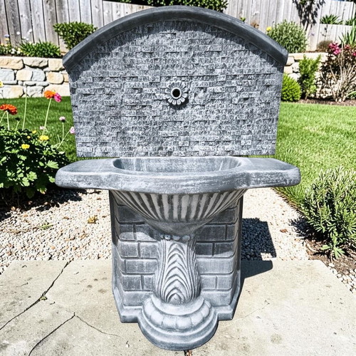 Garden fountain Veselina new, concrete, gray and white