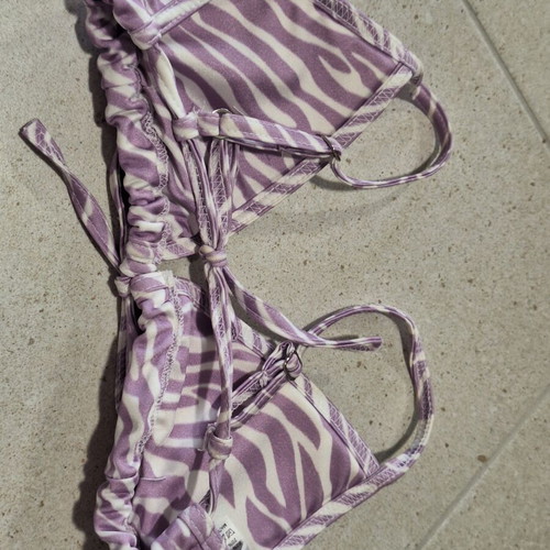 Decoro Lilac Zebra Print Bikini Set new, size S/M
