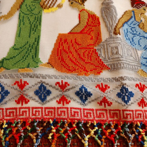 Greek tchevres in tulle, rare silk 1949