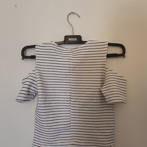 Stradivarius striped shirt like new, size S, cold shoulder design