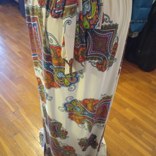 Boho dress M like new, colorful with lace and gold details by Be You