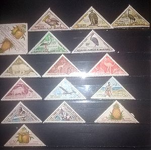 Αφρική τρίγωνα ασφραγιστα γραμματόσημα