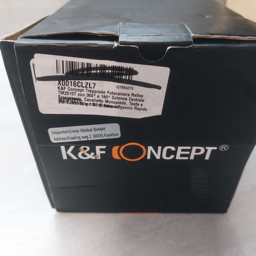 K&F Concept TM2515T professional tripod with monopod and 360 head, new