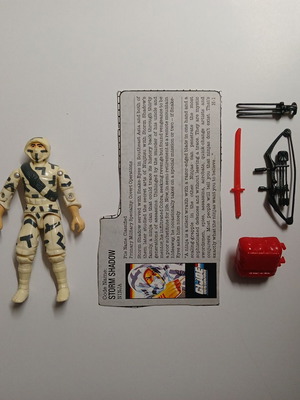 1988 GI Joe Storm Shadow (v2) action figure used, complete with filecard